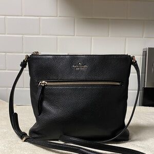 Kate Spade Black Pebbled leather Crossbody Bag